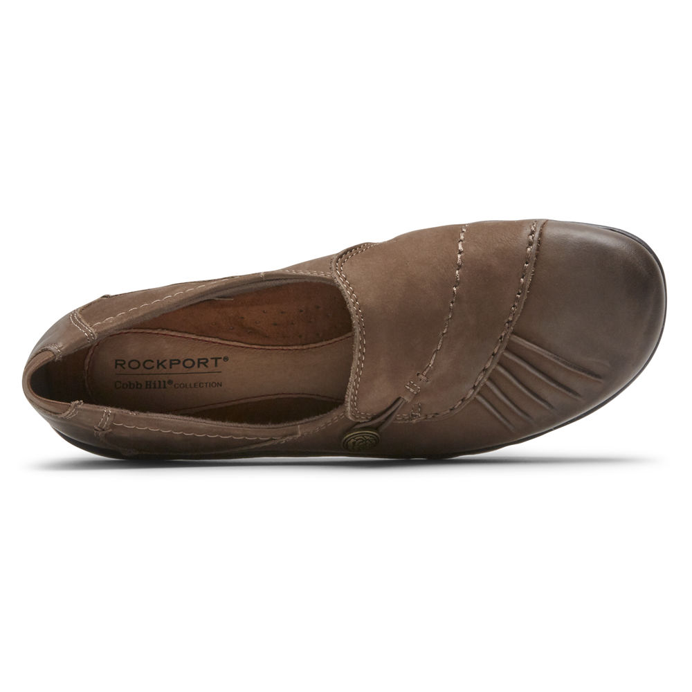 Rockport Womens Slip-On Brown - Cobb Hill Paulette - UK 652-MWHQVA